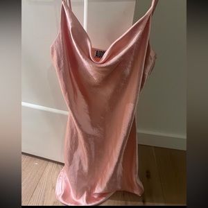 Pink silk mini dress. from a boutique.